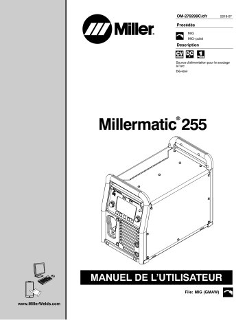 MK308641N | Manuel du propriétaire | Miller MILLERMATIC 255 Manuel utilisateur | Fixfr