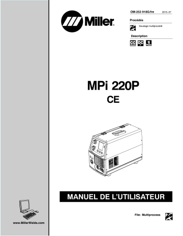 MF262203D | Manuel du propriétaire | Miller Mpi 220P CE Manuel utilisateur | Fixfr