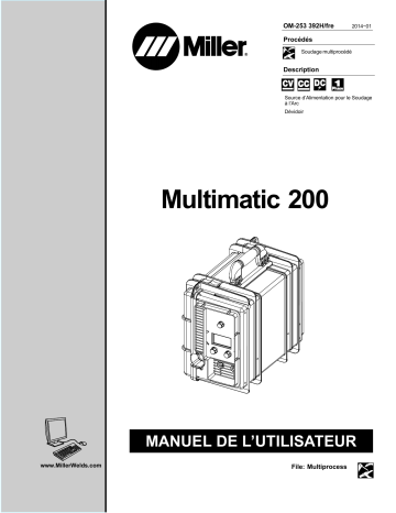 ME031070N | Manuel du propriétaire | Miller MULTIMATIC 200 Manuel utilisateur | Fixfr
