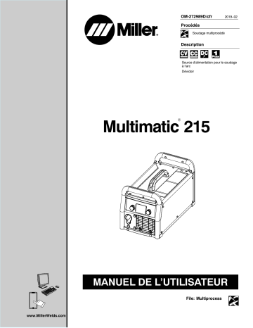 MK171201N | Manuel du propriétaire | Miller MULTIMATIC 215 Manuel utilisateur | Fixfr