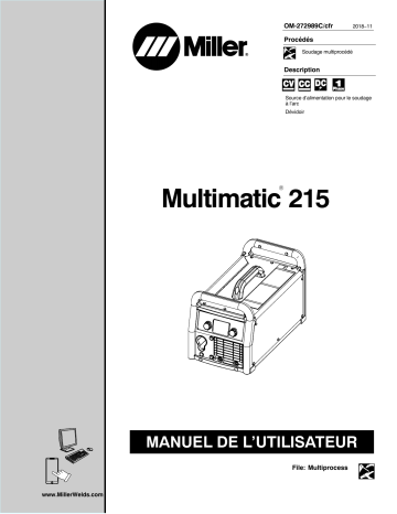 MK071241N | Manuel du propriétaire | Miller MULTIMATIC 215 Manuel utilisateur | Fixfr