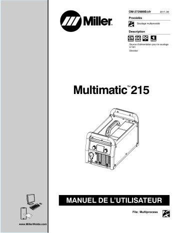 MH391572N | Manuel du propriétaire | Miller MULTIMATIC 215 Manuel utilisateur | Fixfr
