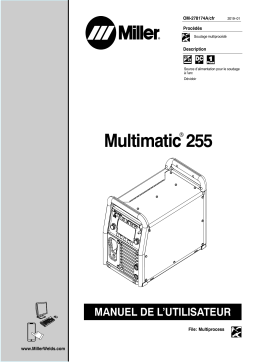 Miller MULTIMATIC 255 Manuel utilisateur