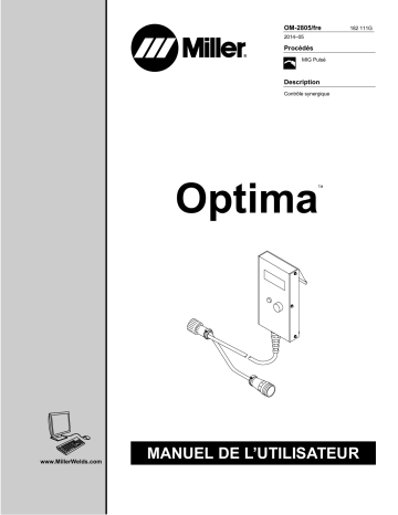 ME456021U | Manuel du propriétaire | Miller OPTIMA Manuel utilisateur | Fixfr