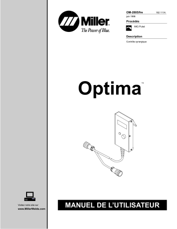 KJ196822 | Manuel du propriétaire | Miller OPTIMA Manuel utilisateur | Fixfr