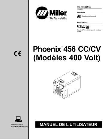 LB055558 | Manuel du propriétaire | Miller PHOENIX 456 400V AC CE Manuel utilisateur | Fixfr