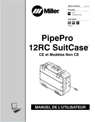 MB020994A | Manuel du propriétaire | Miller PIPEPRO 12RC SUITCASE CE Manuel utilisateur | Fixfr