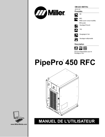 MA030177G | Manuel du propriétaire | Miller PIPEPRO 450 RFC IEC Manuel utilisateur | Fixfr