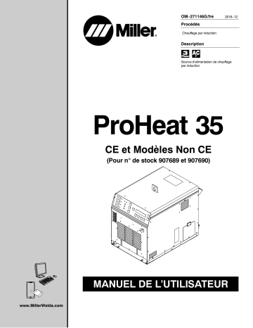 MH030157G | Manuel du propriétaire | Miller PROHEAT 35 CE (24 V COOLER)  907689, 907690 Manuel utilisateur | Fixfr