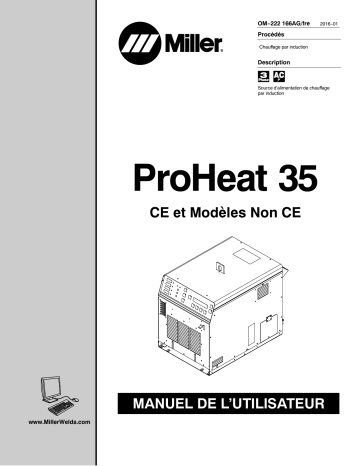 MG220053G | Manuel du propriétaire | Miller PROHEAT 35 (48 V COOLER) 907271, 907298, 907432 Manuel utilisateur | Fixfr