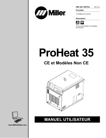 MD260268G | Manuel du propriétaire | Miller PROHEAT 35 (48 V COOLER) 907271, 907298, 907432 Manuel utilisateur | Fixfr