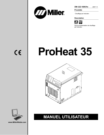 LH390272G | Manuel du propriétaire | Miller PROHEAT 35 (48 V COOLER) 907271, 907298, 907432 Manuel utilisateur | Fixfr