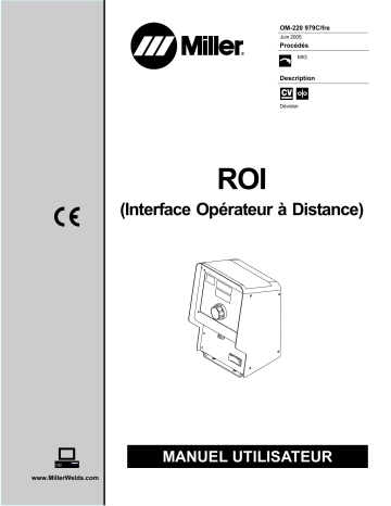 LF165343 | Manuel du propriétaire | Miller ROI CE (REMOTE OPERATOR INTERFACE) Manuel utilisateur | Fixfr