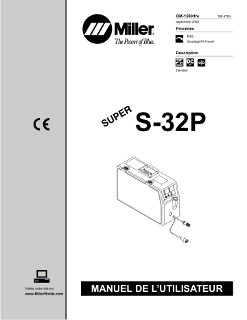 LA243894 | Manuel du propriétaire | Miller S-32P SUPER Manuel utilisateur | Fixfr