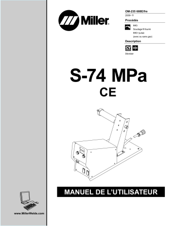 LK370221U | Manuel du propriétaire | Miller S-74 MPA CE Manuel utilisateur | Fixfr