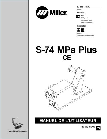 ME345082U | Manuel du propriétaire | Miller S-74 MPA PLUS Manuel utilisateur | Fixfr