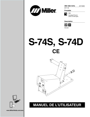 MH195058U | Manuel du propriétaire | Miller S-74D CE Manuel utilisateur | Fixfr