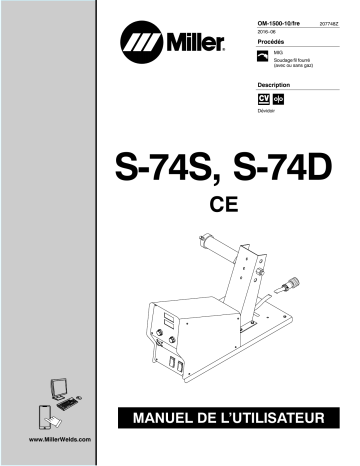 MG350021U | Manuel du propriétaire | Miller S-74D CE Manuel utilisateur | Fixfr