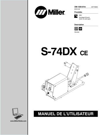 MG100119U | Manuel du propriétaire | Miller S-74DX CE Manuel utilisateur | Fixfr