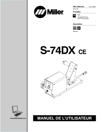 ME225013U | Manuel du propriétaire | Miller S-74DX CE Manuel utilisateur | Fixfr