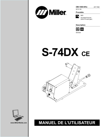 MD330399U | Manuel du propriétaire | Miller S-74DX CE Manuel utilisateur | Fixfr