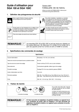 Miller SGA 100 Manuel utilisateur