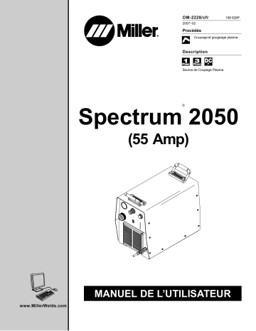 LH210330P | Manuel du propriétaire | Miller SPECTRUM 2050 (55 AMP) Manuel utilisateur | Fixfr