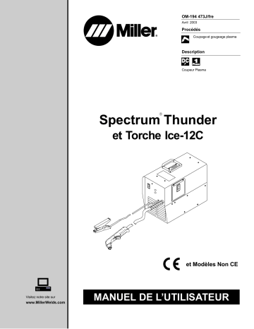 LC349257 | Manuel du propriétaire | Miller SPECTRUM THUNDER Manuel utilisateur | Fixfr