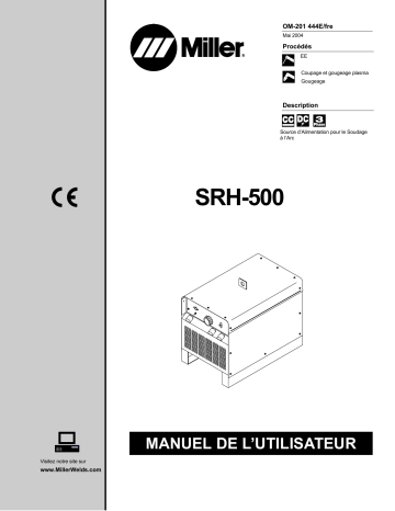 LE157348 | Manuel du propriétaire | Miller SRH-500 CE Manuel utilisateur | Fixfr