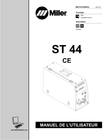 MD272649D | Manuel du propriétaire | Miller ST-44 Manuel utilisateur | Fixfr