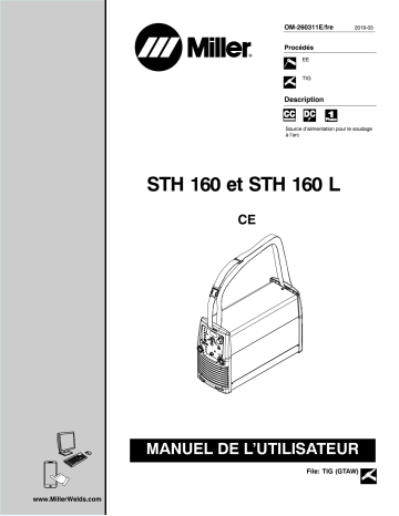 MH234524D | Manuel du propriétaire | Miller STH 160 L CE Manuel utilisateur | Fixfr