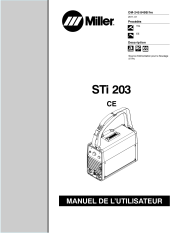 MB027927D | Manuel du propriétaire | Miller Sti 203 CE Manuel utilisateur | Fixfr