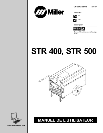 MF262203D | Manuel du propriétaire | Miller STR 400 Manuel utilisateur | Fixfr