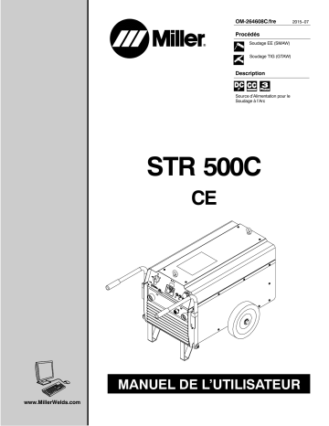 MF302369D | Manuel du propriétaire | Miller STR 500C CE Manuel utilisateur | Fixfr