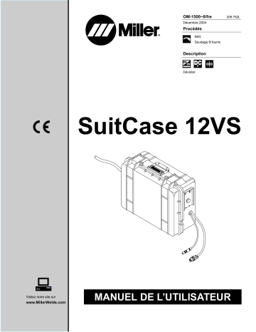 LE486813 | Manuel du propriétaire | Miller SUITCASE 12VS Manuel utilisateur | Fixfr