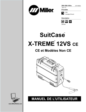 MD011282U | Manuel du propriétaire | Miller SUITCASE X-TREME 12VS CE Manuel utilisateur | Fixfr