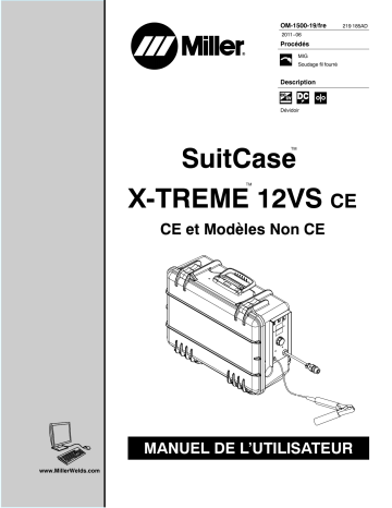 MB220340A | Manuel du propriétaire | Miller SUITCASE X-TREME 12VS CE Manuel utilisateur | Fixfr