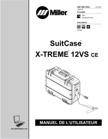 LK240433V | Manuel du propriétaire | Miller SUITCASE X-TREME 12VS CE Manuel utilisateur | Fixfr