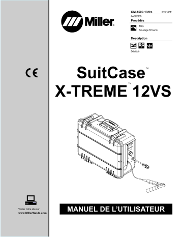 LF284423 | Manuel du propriétaire | Miller SUITCASE X-TREME 12VS CE Manuel utilisateur | Fixfr