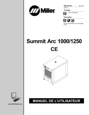 LJ484521C | Manuel du propriétaire | Miller SUMMIT ARC 1000 Manuel utilisateur | Fixfr