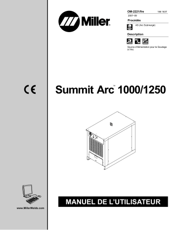 LH320315C | Manuel du propriétaire | Miller SUMMIT ARC 1000 Manuel utilisateur | Fixfr