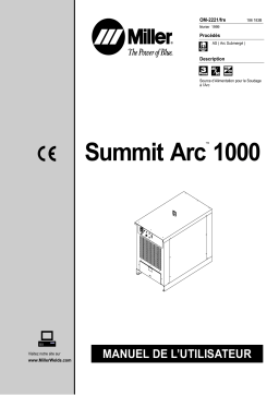 Miller SUMMIT ARC 1000 Manuel utilisateur