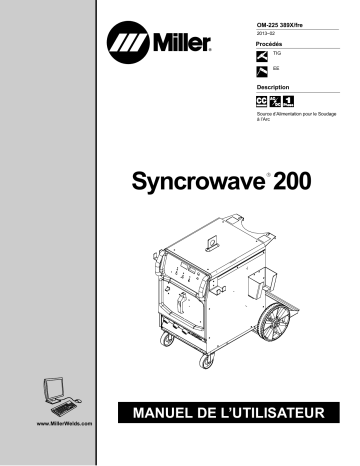 MD090192L | Manuel du propriétaire | Miller SYNCROWAVE 200 Manuel utilisateur | Fixfr