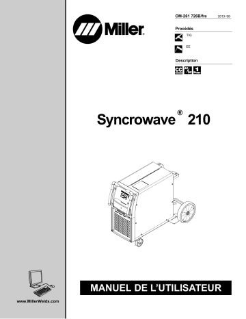 MD360023J | Manuel du propriétaire | Miller SYNCROWAVE 210 Manuel utilisateur | Fixfr