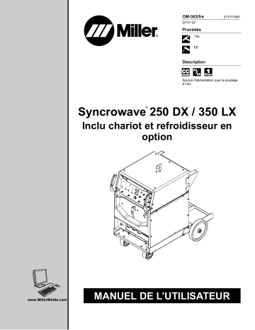 MC340354L | Manuel du propriétaire | Miller SYNCROWAVE 250 DX Manuel utilisateur | Fixfr