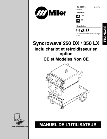 MA330004L | Manuel du propriétaire | Miller SYNCROWAVE 250 DX Manuel utilisateur | Fixfr