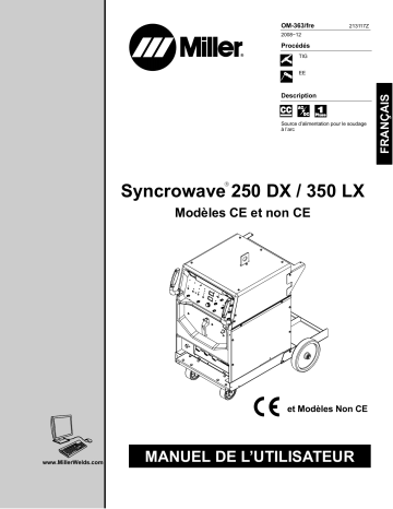 LJ480032L | Manuel du propriétaire | Miller SYNCROWAVE 250 DX Manuel utilisateur | Fixfr