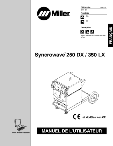 LH210167L | Manuel du propriétaire | Miller SYNCROWAVE 250 DX Manuel utilisateur | Fixfr