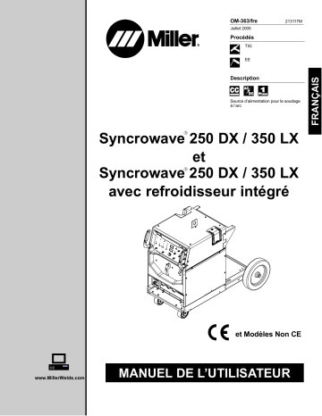 LF350025L | Manuel du propriétaire | Miller SYNCROWAVE 250 DX Manuel utilisateur | Fixfr