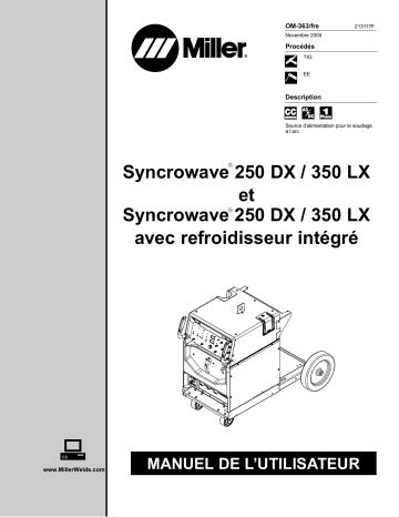 LE474264 | Manuel du propriétaire | Miller SYNCROWAVE 250 DX Manuel utilisateur | Fixfr